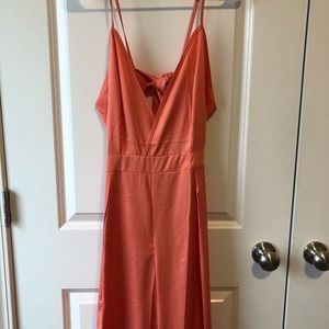 salmon/pink jumpsuit